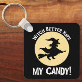 Heks kan maar beter mijn Snoep hebben! Sleutelhanger (Voorkant)