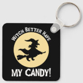 Heks kan maar beter mijn Snoep hebben! Sleutelhanger (Achterkant)