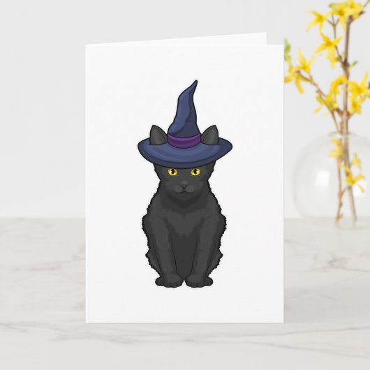 Heks Kat Kaart (Gele Bloem)