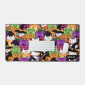 Heks Katten Halloween Bumbkin Grappige Kat Bureaumat (Keyboard & Muis)