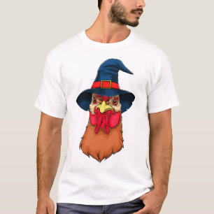 Heks Kip Grappig Halloween Horror Schrikbarend T-shirt