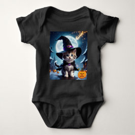 Heks Kitten Schattig Halloween Romper