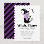 Heks, kom alsjeblieft naar mijn feestje kaart (Voorkant / Achterkant)