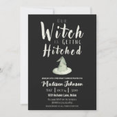 Heks krijgt gehakte Herfst Vrijgezellenfeest zwart Kaart (Voorkant)
