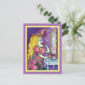 HEKS LIPSTICK, PARFUM & NAGELLAK, GRAPPIG SCHATTIG FEESTDAGENKAART (Staand voorkant)