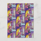 HEKS LIPSTICK, PARFUM & NAGELLAK, GRAPPIG SCHATTIG FEESTDAGENKAART (Voorkant)