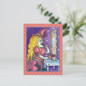 HEKS LIPSTICK, PARFUM & NAGELLAK, GRAPPIG SCHATTIG FEESTDAGENKAART (Staand voorkant)