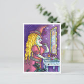 HEKS LIPSTICK, PARFUM & NAGELLAK, GRAPPIG SCHATTIG FEESTDAGENKAART (Staand voorkant)