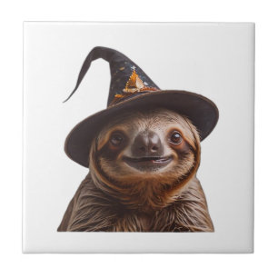 Heks Luiaard Halloween snoep of een poets grap spo Tegeltje
