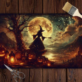  Heks Maanlicht Halloween Decoupage Tissuepapier