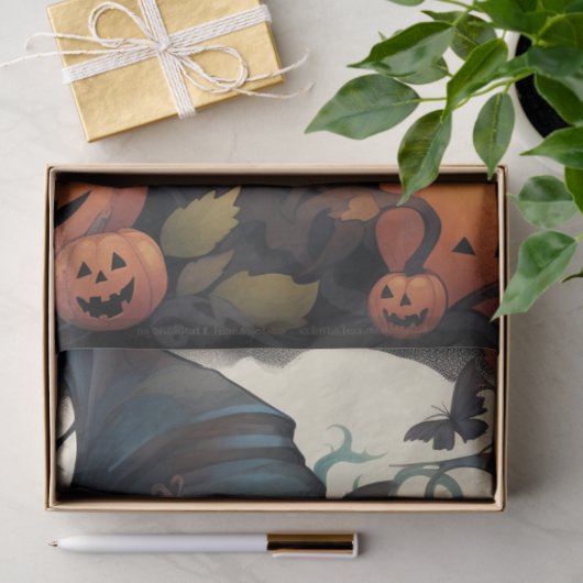 heks meisje 2 halloween decoupage papier (Geschenk)