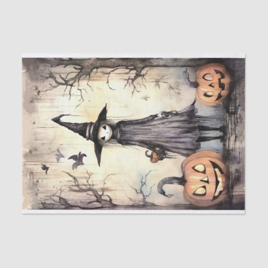 heks meisje 9 halloween decoupage papier (Voorkant)