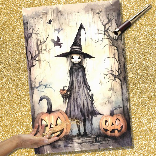 heks meisje 9 halloween decoupage papier