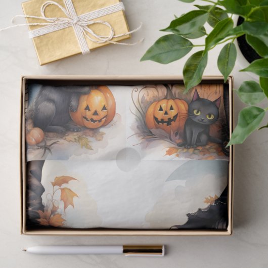 Heks Meisje Collage 1 Halloween Decoupage Papier (Geschenk)