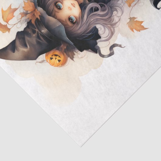 Heks Meisje Collage 1 Halloween Decoupage Papier (Detail)