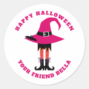 Heks Meisje, Kinder Halloween Sticker