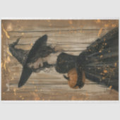 Heks met een pompoen decoupage tissuepapier (Voorkant)