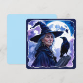 Heks met een raaf - Halloween Fan Fun 1 (Voorkant / Achterkant)