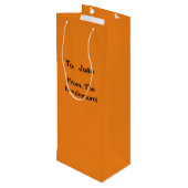 Heks met giffles in de hand wijn cadeautas (Achterkant Gekanteld)