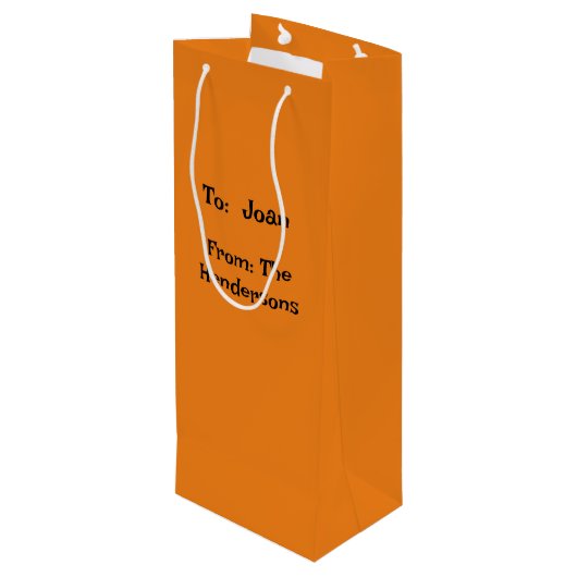 Heks met giffles in de hand wijn cadeautas (Achterkant Gekanteld)