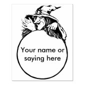 Heks met kristallen bal 2 illustratie art stempel (Afrduk)