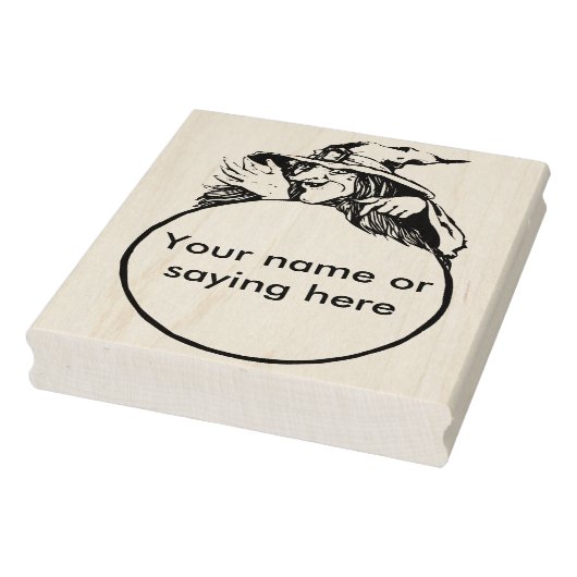 Heks met kristallen bal 2 illustratie art stempel (Stempel)