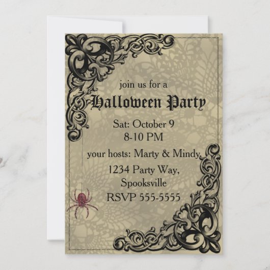  heks met pompoen halloween collage kaart (Voorkant)