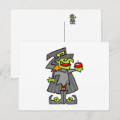 heks met rode appel briefkaart (Voorkant / Achterkant)