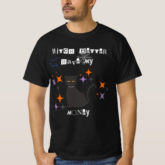 HEKS MOET M'N GELD HEBBEN T-SHIRT (Voorkant)