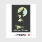 Heks Mona Lisa Halloween Sticker (Vel)