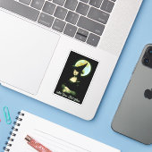 Heks Mona Lisa Halloween Sticker (Laptop met iPhone)