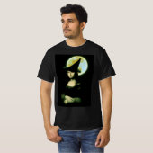 Heks Mona Lisa Halloween Volle Maan T-shirt (Voorkant volledig)