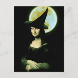 Heks Mona Lisa Halloween Vollemaan Briefkaart