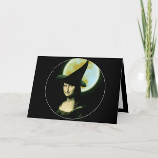Heks Mona Lisa Halloween Vollemaan Kaart
