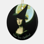 Heks Mona Lisa Halloween Vollemaan Keramisch Ornament (Links)