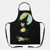 Heks Mona Lisa Halloween Vollemaan Schort (Voorkant)