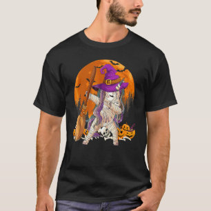 Heks Mummie Eenhoorn Dabbing Met Bezem Halloween C T-shirt