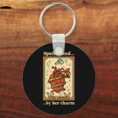 Heks Mystieke Grappige Bruid En Bruidegom Betoverd Sleutelhanger (Voorkant)