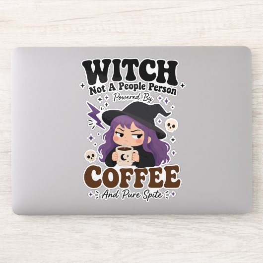 Heks Niet Een Mensenmens Coffee Spite Sticker (Computer)