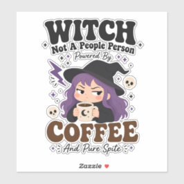 Heks Niet Een Mensenmens Coffee Spite Sticker