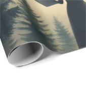 Heks onder volle maan betoverde nacht cadeaupapier (Rol Hoek)