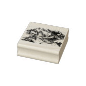 HEKS OP BETOVERD PAARD, HALLOWEEN RUBBER STEMPEL (Stempel)