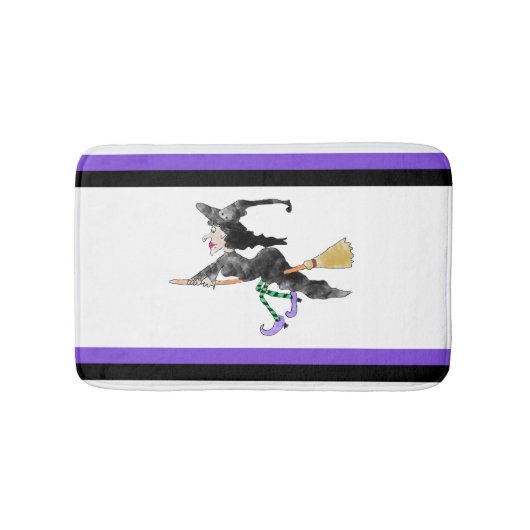 Heks op bezem badmat (Voorkant)