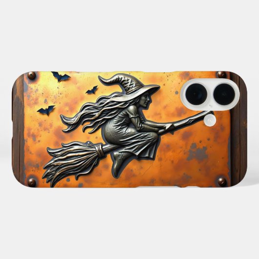 HEKS OP BEZEM HALLOWEEN OCCULTISME Case-Mate iPhone CASE (Achterkant (horizontaal))