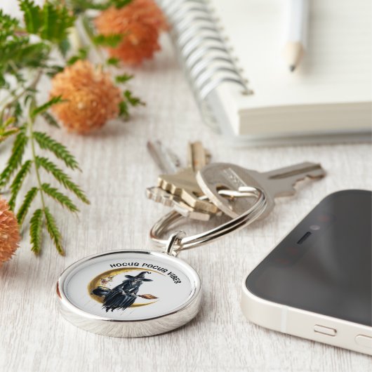 Heks op de maan sleutelhanger (Zijkant)