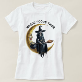 Heks op de maan t-shirt