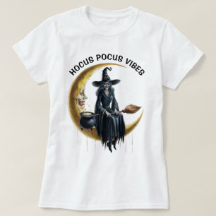 Heks op de maan t-shirt