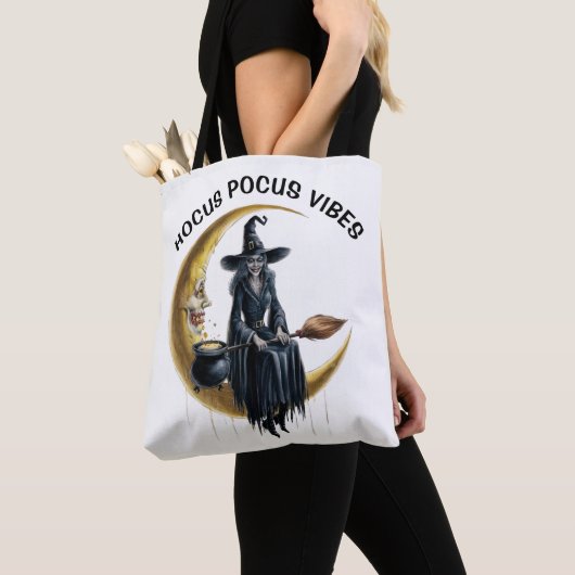 Heks op de maan tote bag (Dichtbij)
