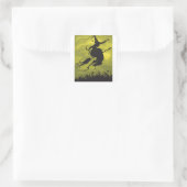 Heks op een bezemsteel Stickers (Tas)