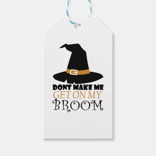 Heks op Halloween Cadeaulabel (Voorkant)